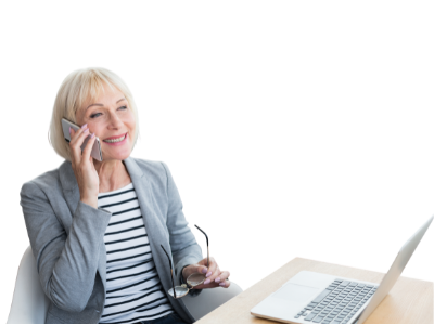client on phone